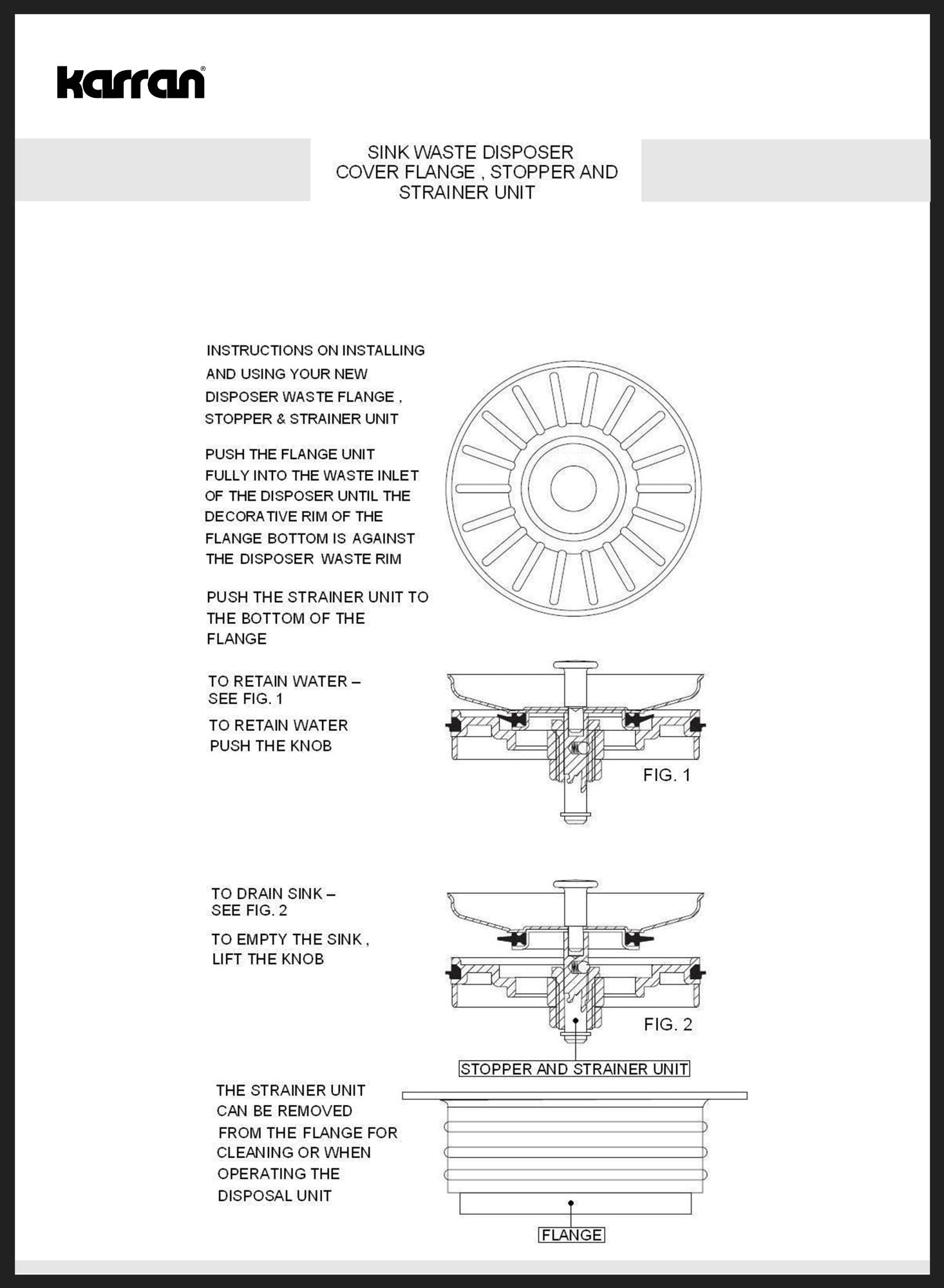 Alternate Image for Karran 3.5" Stainless Steel Disposal Flange, L-2DF