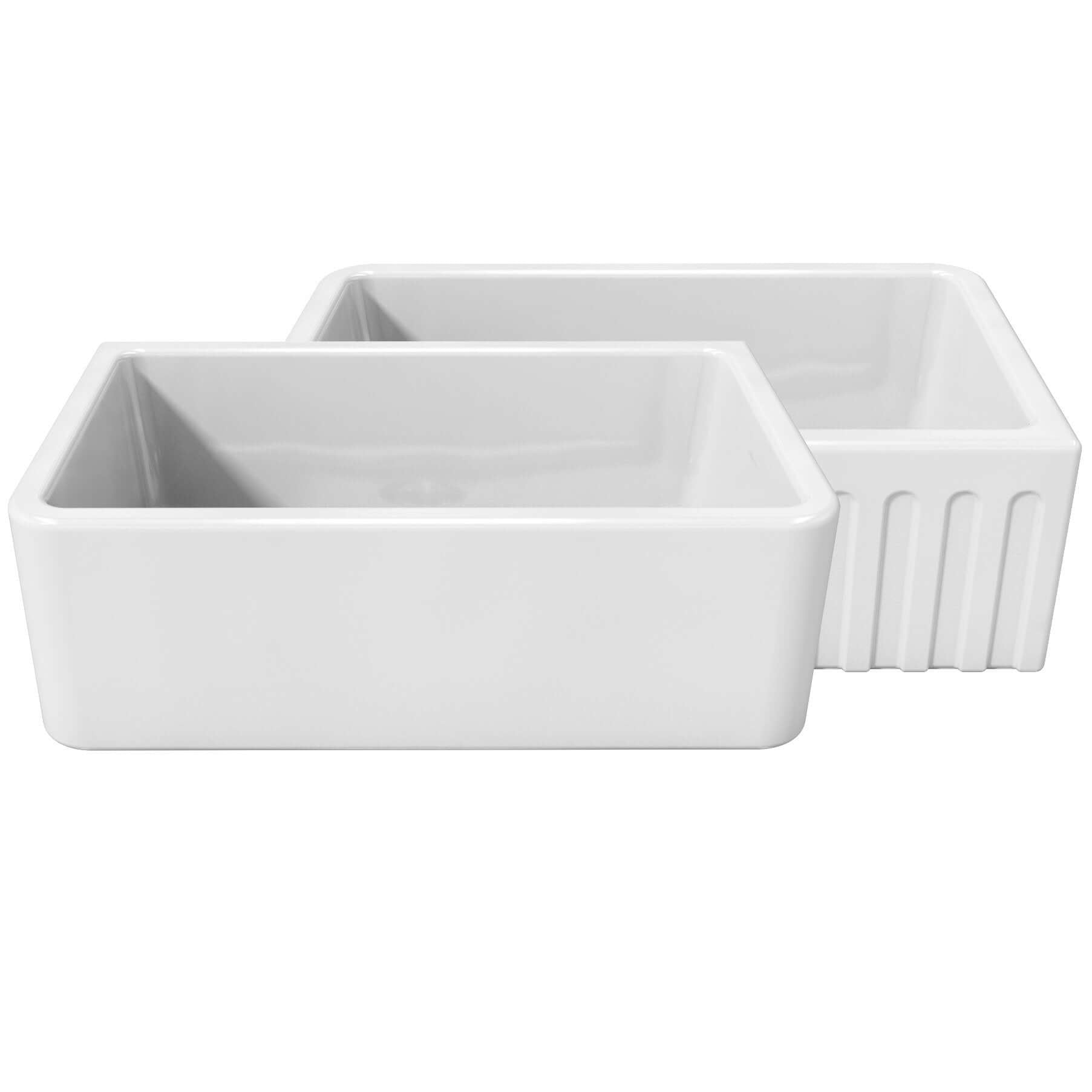 Alternate Image for Latoscana 30" Fireclay Single Bowl Farmhouse Apron Sink, White, LFS3018W