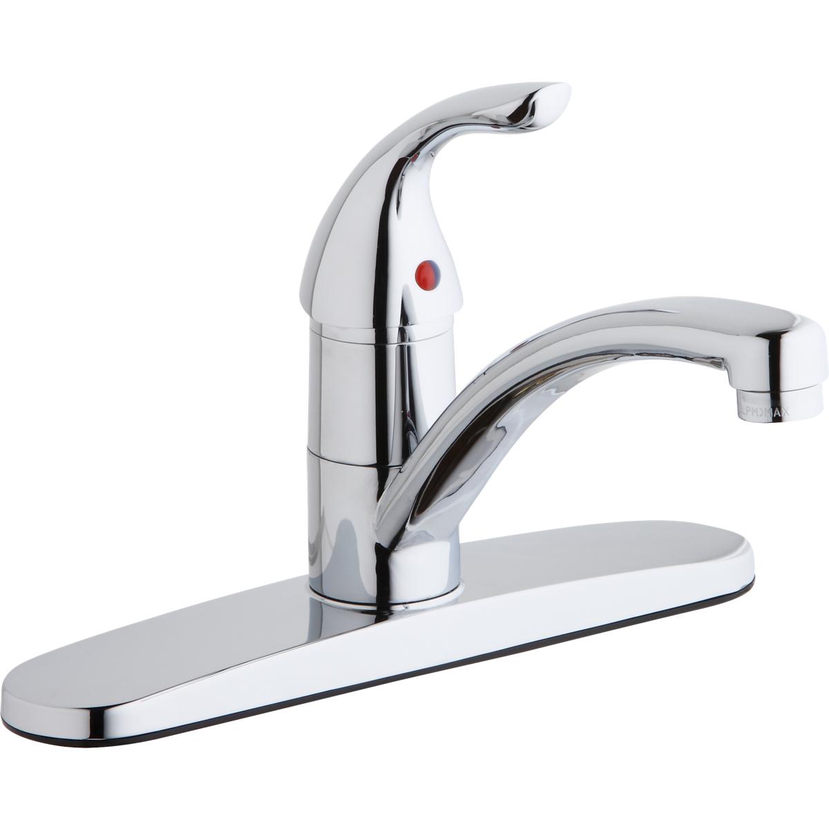 Elkay LK1000CR Everyday Three Hole Deck Mount Kitchen Faucet with Leve