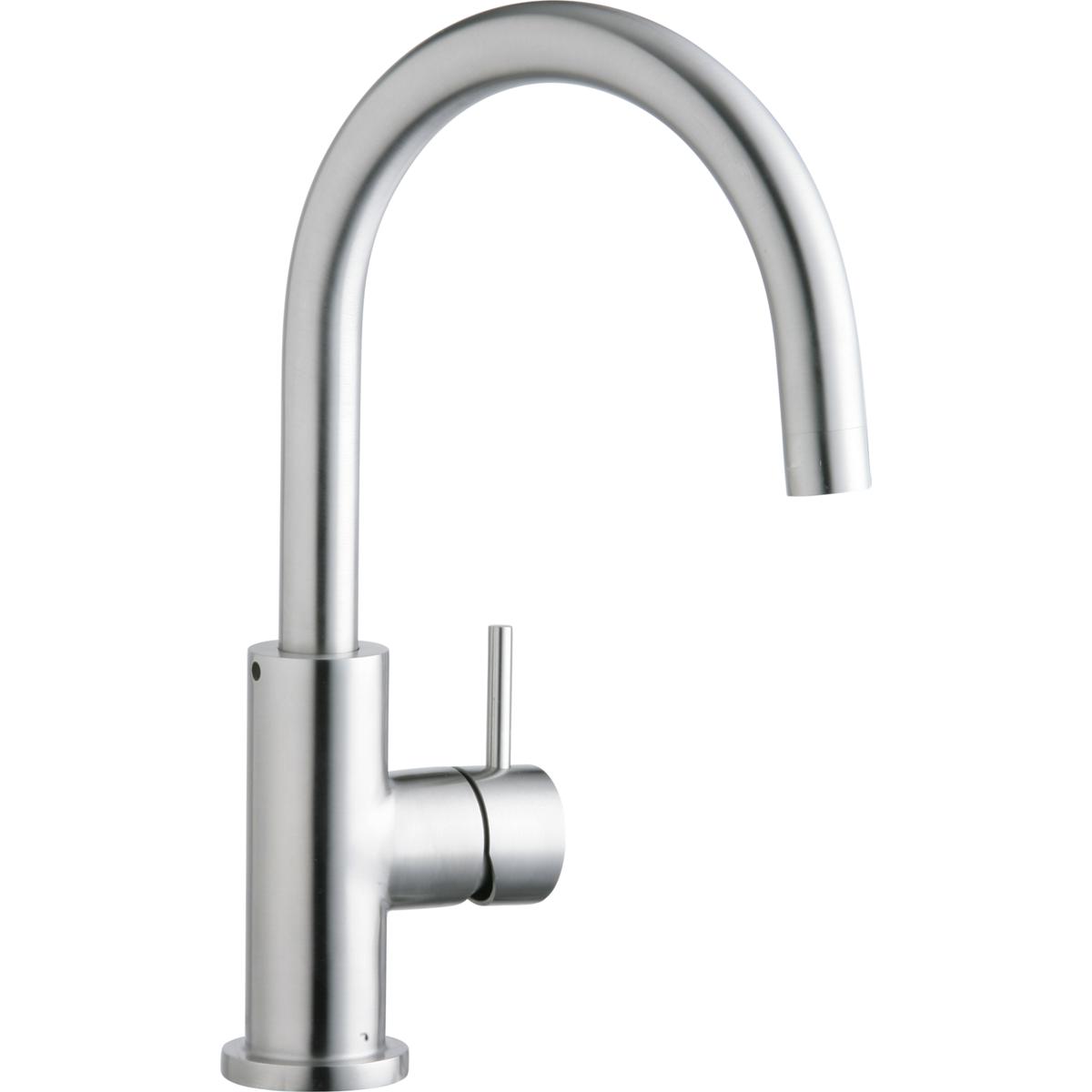 Elkay LK7921SSS Allure Single Hole Kitchen Faucet with Lever Handle Satin Stainless Steel - The Sink Boutique