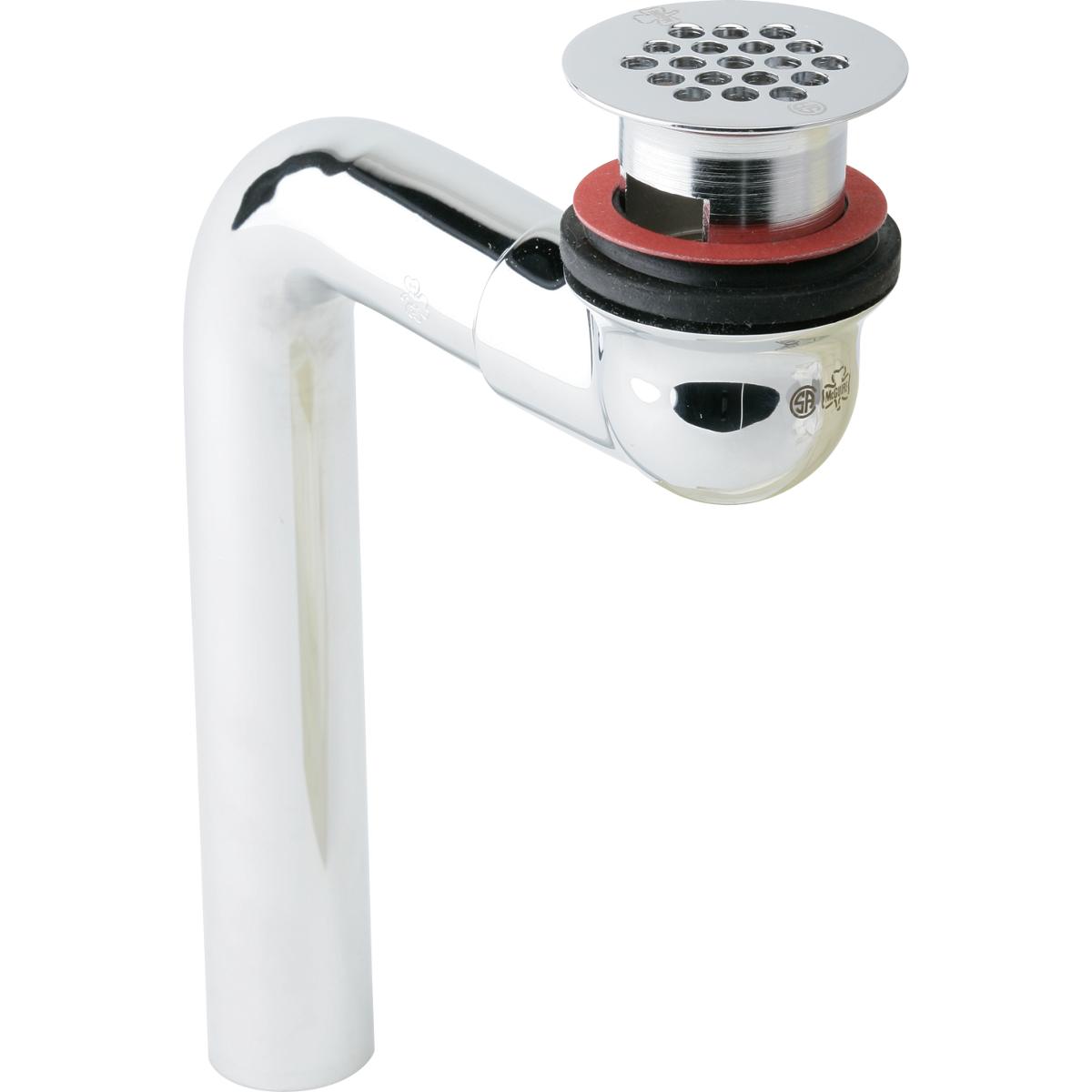 Elkay LKAD174 1-1/2" or 1-5/8" Drain Outlet Fitting Chrome Plated Brass, Perforated Grid and Elbow