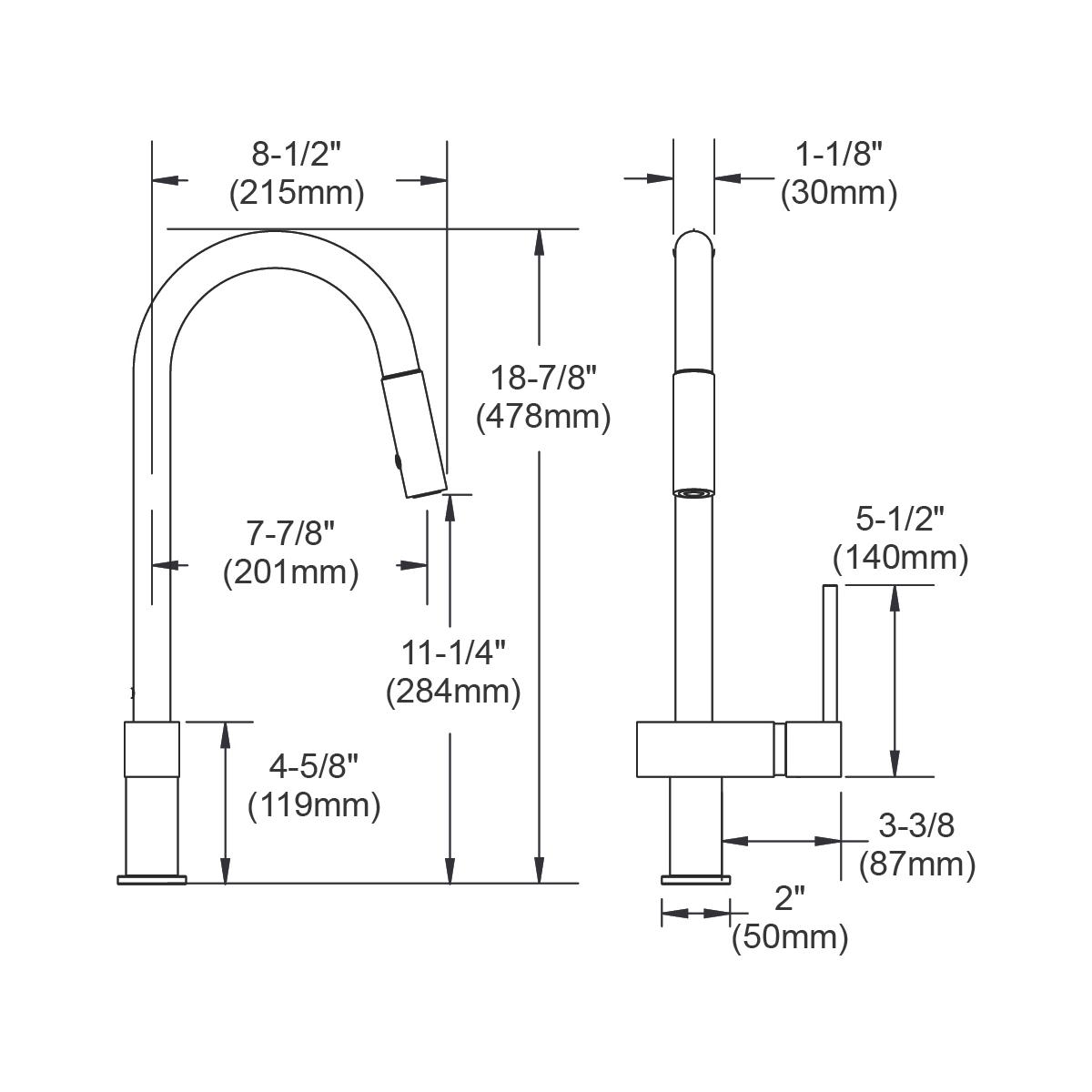 Alternate Image for Elkay LKAV1031NK Avado Single Hole Kitchen Faucet with Pull-down Spray and Lever Handle Brushed Nickel