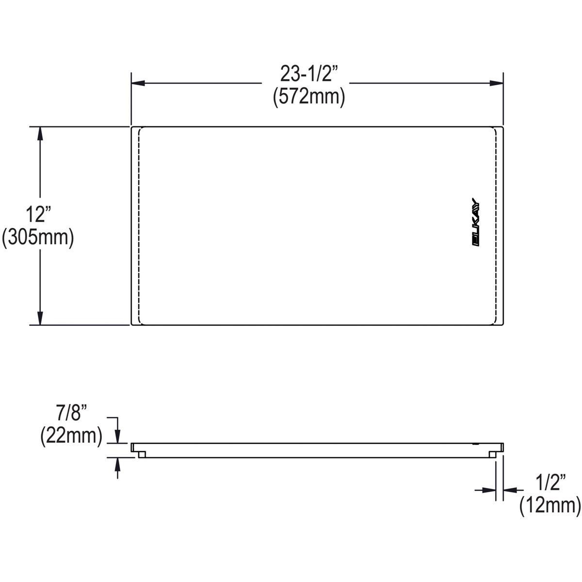 Alternate Image for Elkay Dart Canyon Hardwood 12" x 22-1/2" x 1" Cutting Board, LKCB1223LWN