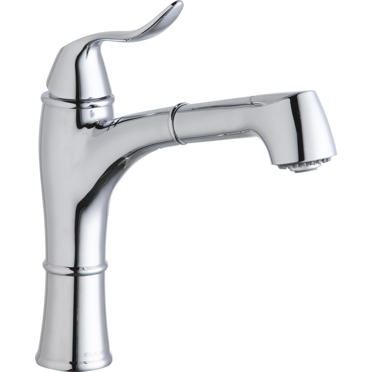 Alternate Image for Elkay LKEC1041CR Explore Single Hole Kitchen Faucet with Pull-out Spray Lever Handle with Hi and Mid-rise Base Options Chrome