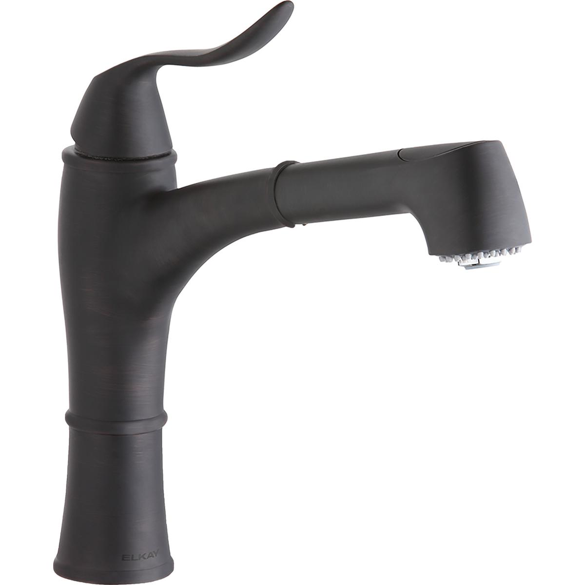 Alternate Image for Elkay LKEC1041RB Explore Single Hole Kitchen Faucet with Pull-out Spray Lever Handle with Hi and Mid-rise Base Options Oil Rubbed Bronze