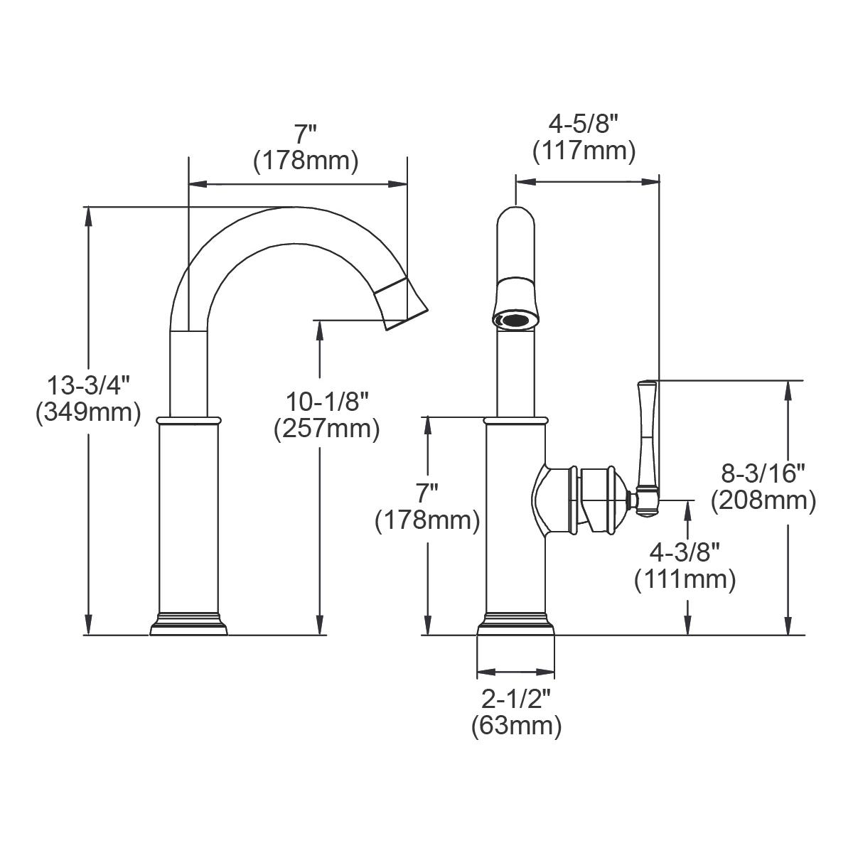 Alternate Image for Elkay LKEC2012CR Explore Single Hole Bar Faucet with Forward Only Lever Handle Chrome