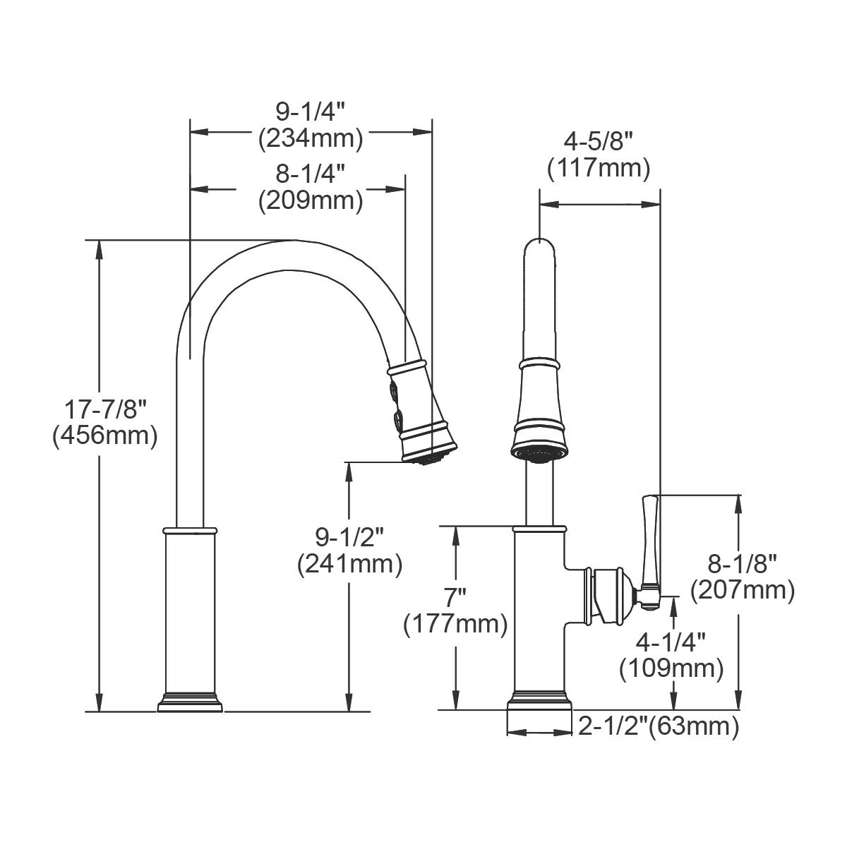 Alternate Image for Elkay LKEC2031LS Explore Single Hole Kitchen Faucet with Pull-down Spray and Forward Only Lever Handle Lustrous Steel