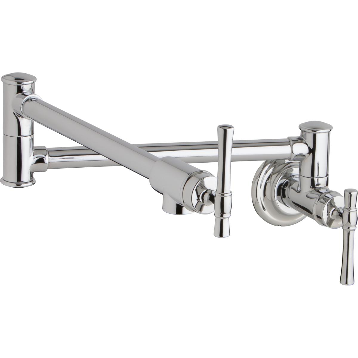Alternate Image for Elkay LKEC2091CR Explore Wall Mount Single Hole Pot Filler Kitchen Faucet with Lever Handles Chrome
