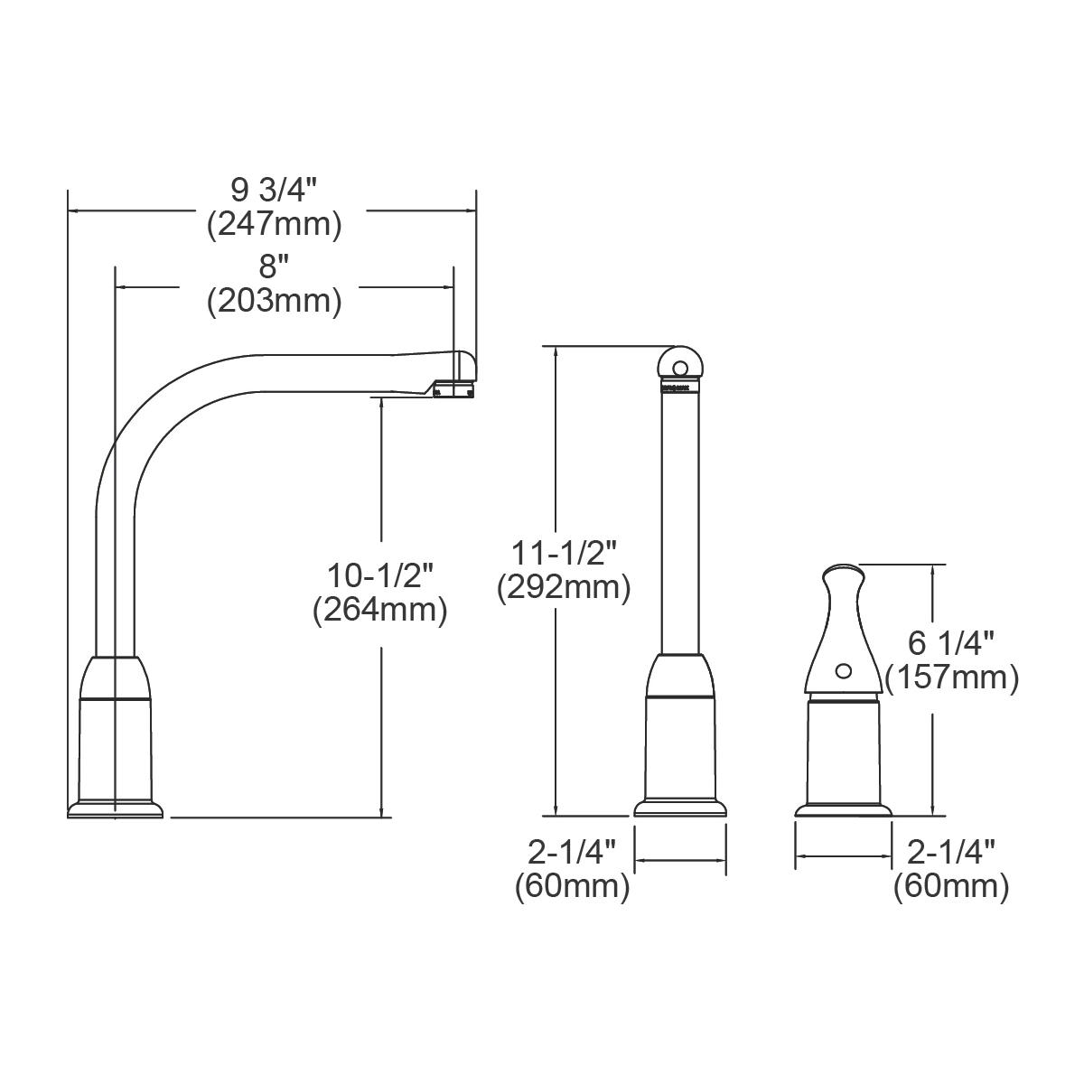 Alternate Image for Elkay LKF413945RS Everyday Kitchen Faucet with Remote Lever Handle Restricted Spout Chrome