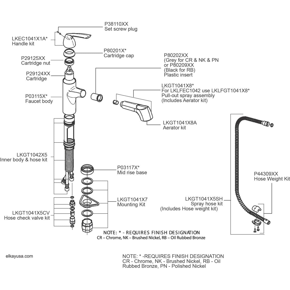 Alternate Image for Elkay LKGT1042CR Gourmet Single Hole Bar Faucet Pull-out Spray and Lever Handle Chrome
