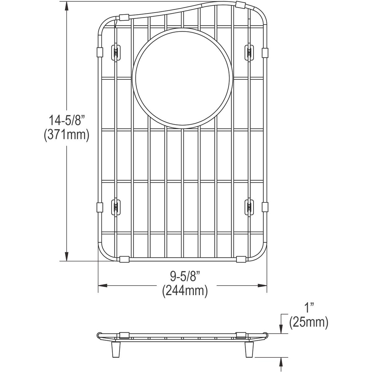 Alternate Image for Elkay LKOBG1016SS Stainless Steel 9-5/8" x 14-5/8" x 1" Bottom Grid
