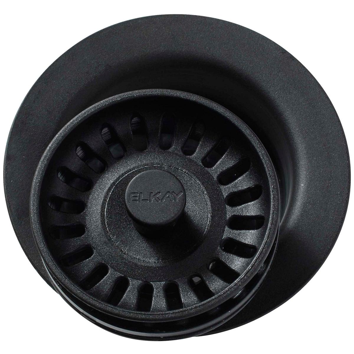 Elkay LKQD35CA Polymer 3-1/2" Disposer Flange with Removable Basket Strainer and Rubber Stopper Caviar