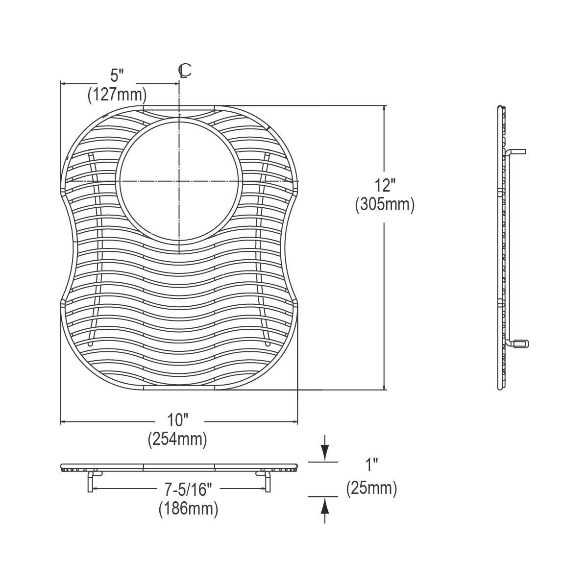Alternate Image for Elkay LKWOBG1113SS Stainless Steel 10" x 12" x 1" Bottom Grid