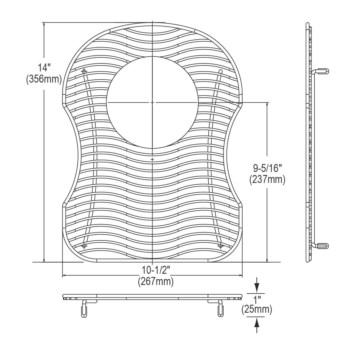 Alternate Image for Elkay LKWOBG1115SS Stainless Steel 14" x 10-1/2" x 1" Bottom Grid