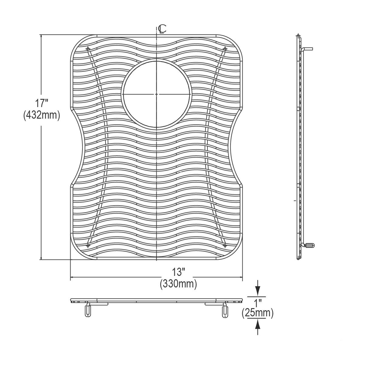 Alternate Image for Elkay LKWOBG1418SS Stainless Steel 13" x 17" x 1" Bottom Grid