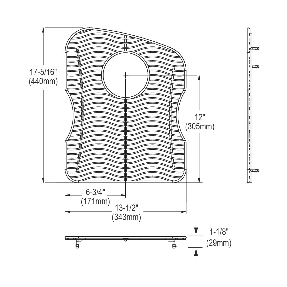 Alternate Image for Elkay LKWOBG1520RSS Stainless Steel 13-1/2" x 17-1/4" x 1-1/8" Bottom Grid