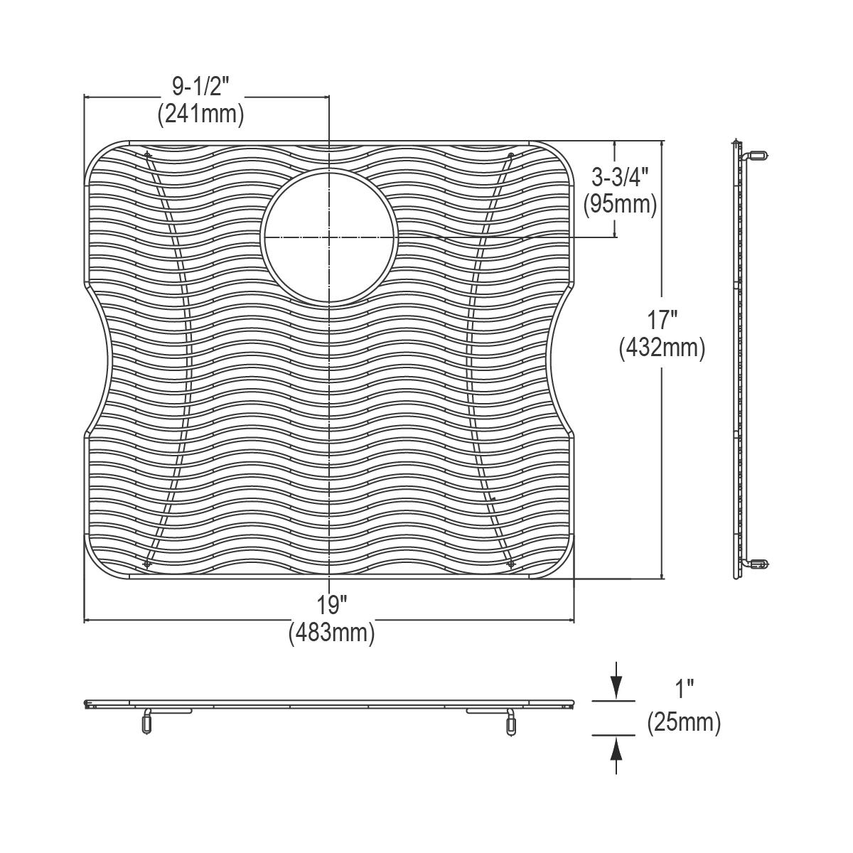 Alternate Image for Elkay LKWOBG2018SS Stainless Steel 19" x 17" x 1" Bottom Grid