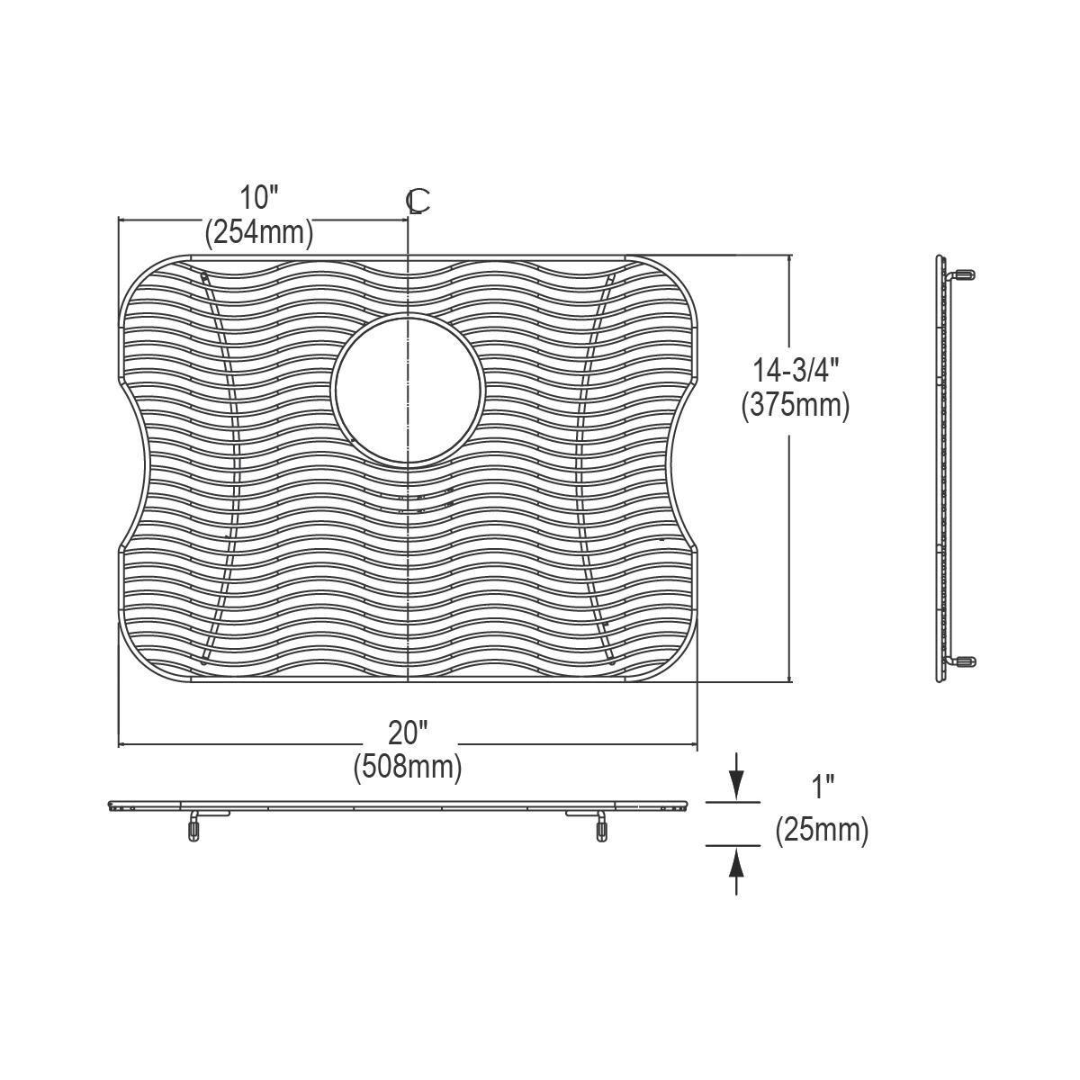 Alternate Image for Elkay LKWOBG2115SS Stainless Steel 20" x 14-3/4" x 1" Bottom Grid