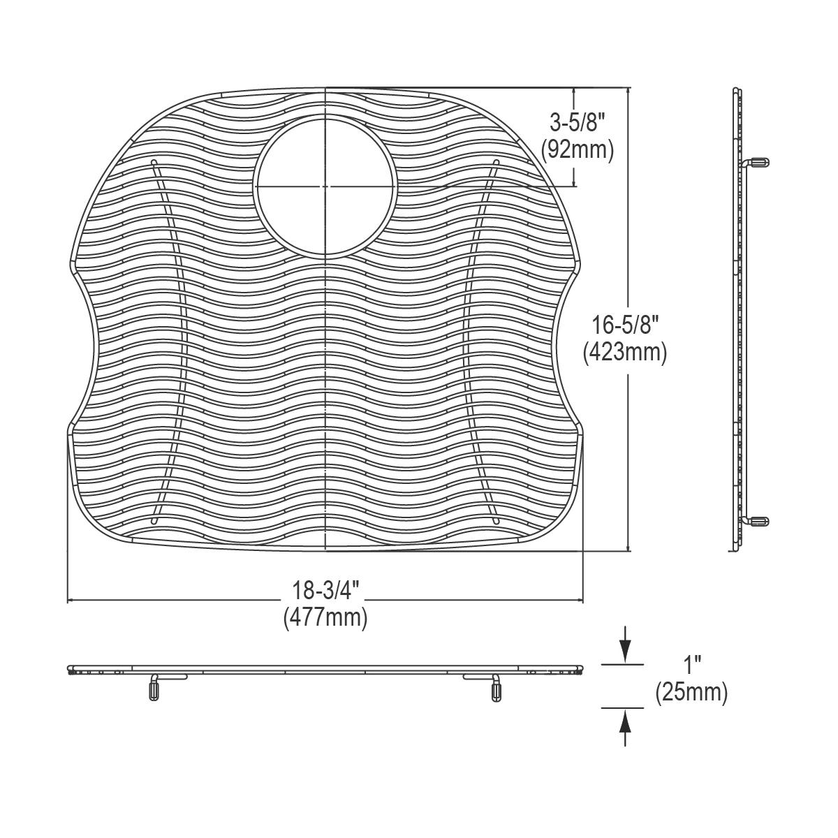 Alternate Image for Elkay LKWOBG2118SS Stainless Steel 18-3/4" x 16-5/8" x 1" Bottom Grid