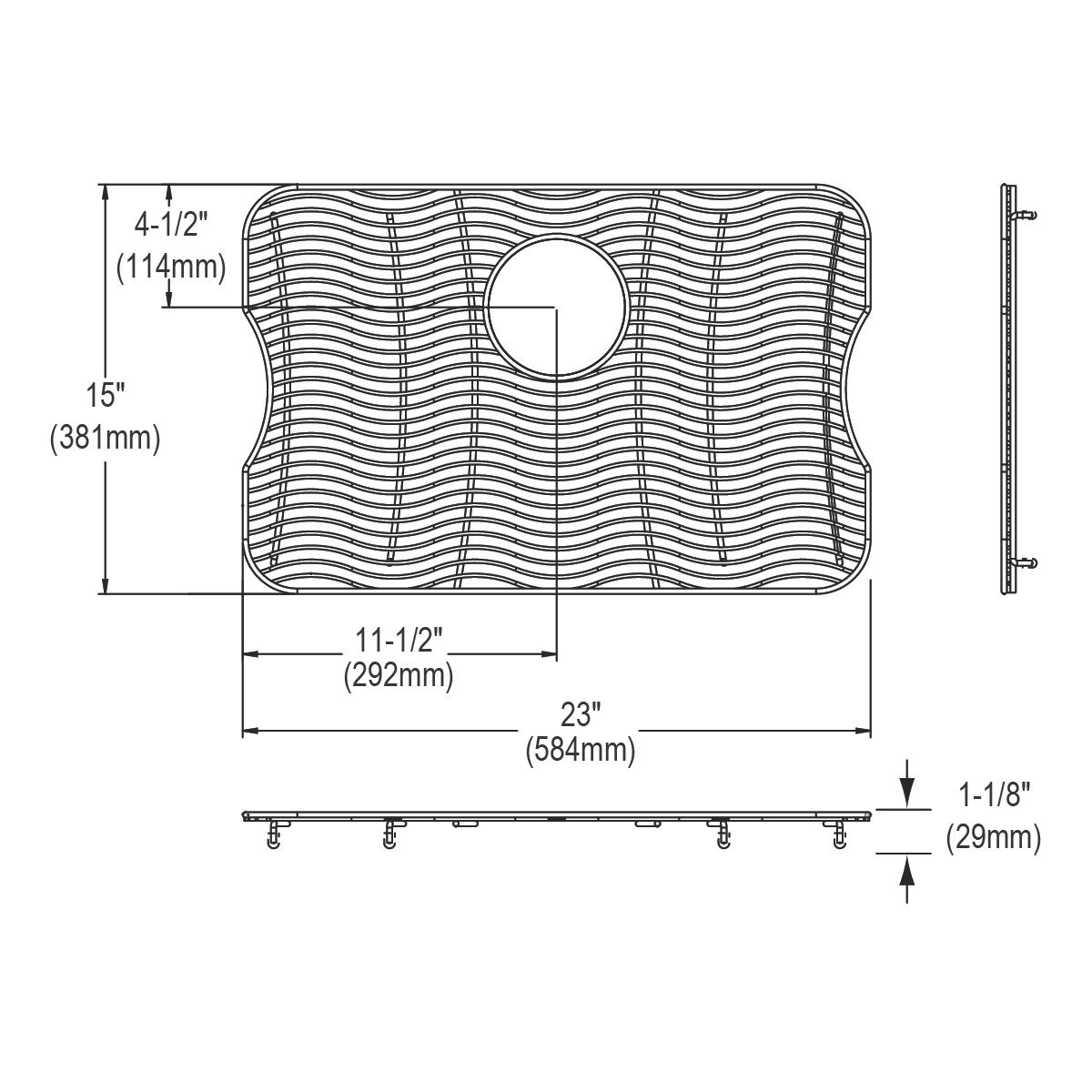 Alternate Image for Elkay LKWOBG2416SS Stainless Steel 23" x 15" x 1-1/8" Bottom Grid