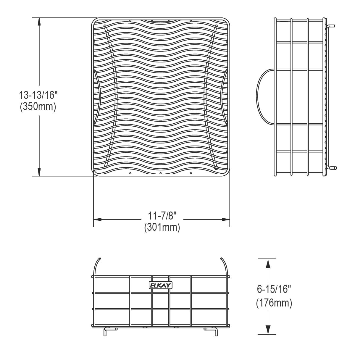 Alternate Image for Elkay LKWRB1516SS Stainless Steel 11-7/8" x 13-13/16" x 6-15/16" Rinsing Basket
