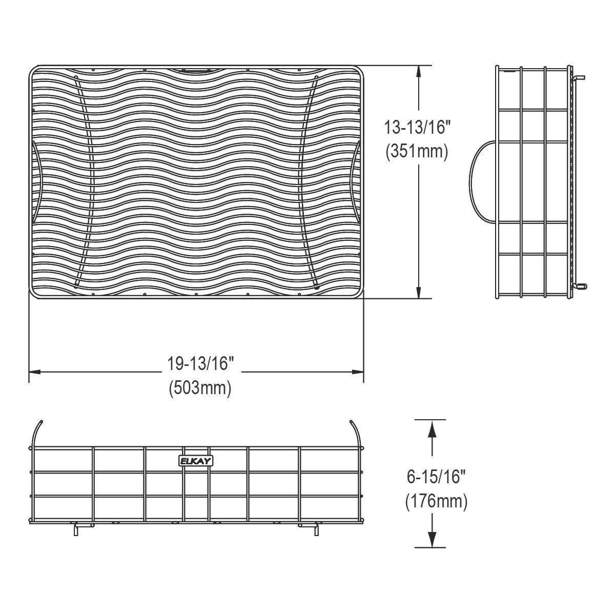 Alternate Image for Elkay LKWRB2217SS Stainless Steel 19-13/16" x 13-13/16" x 6-15/16" Rinsing Basket