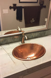 Premier Copper Products 19" Oval Copper Bathroom Sink, Polished Copper, LO19RPC - The Sink Boutique