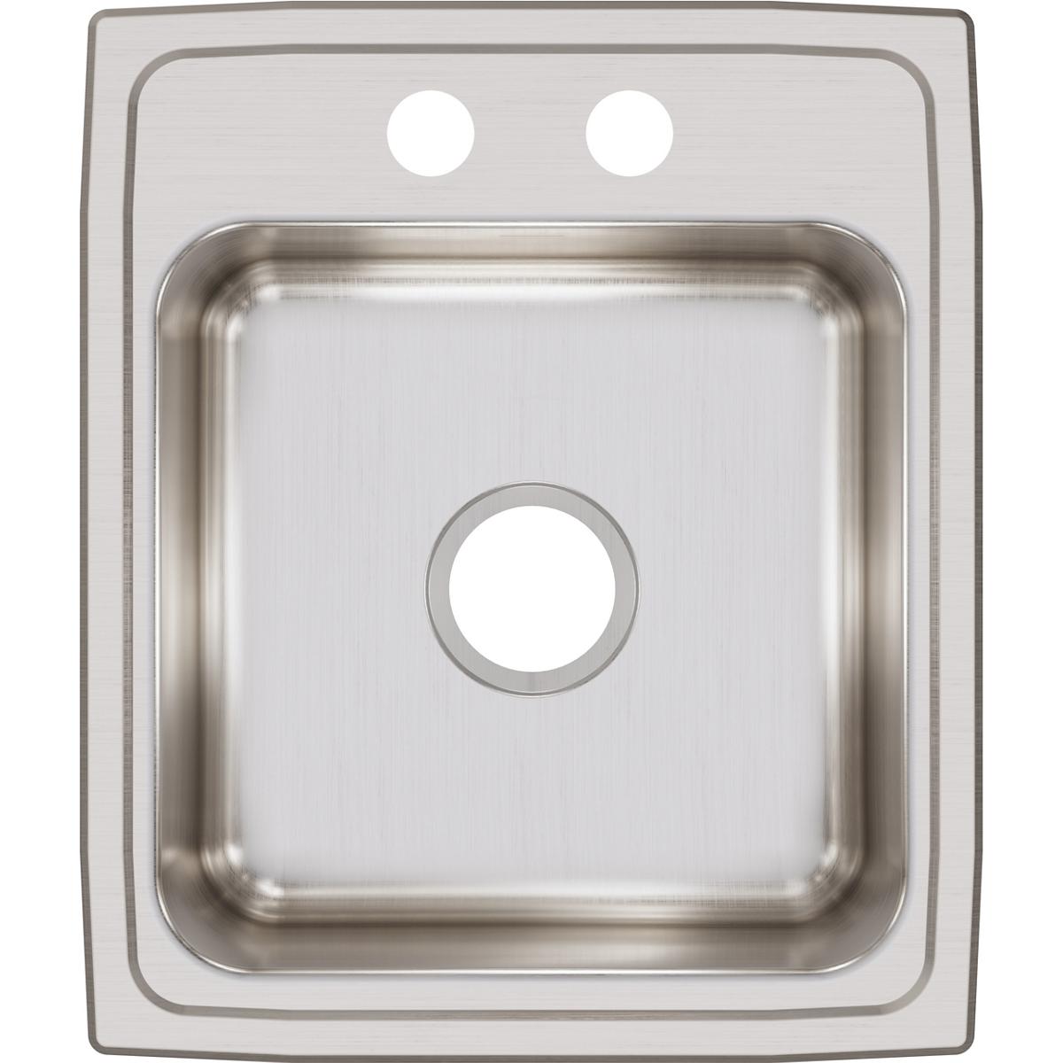 Elkay Lustertone Classic 17" Stainless Steel Kitchen Sink, Lustrous Satin, LR17202