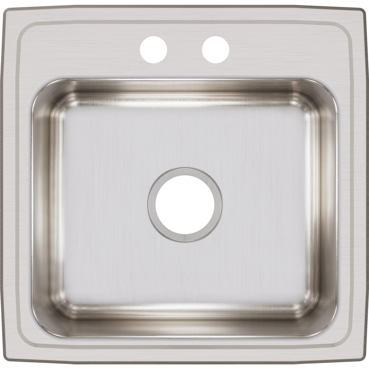 Elkay Lustertone Classic 20" Stainless Steel Kitchen Sink, Lustrous Satin, LR19192