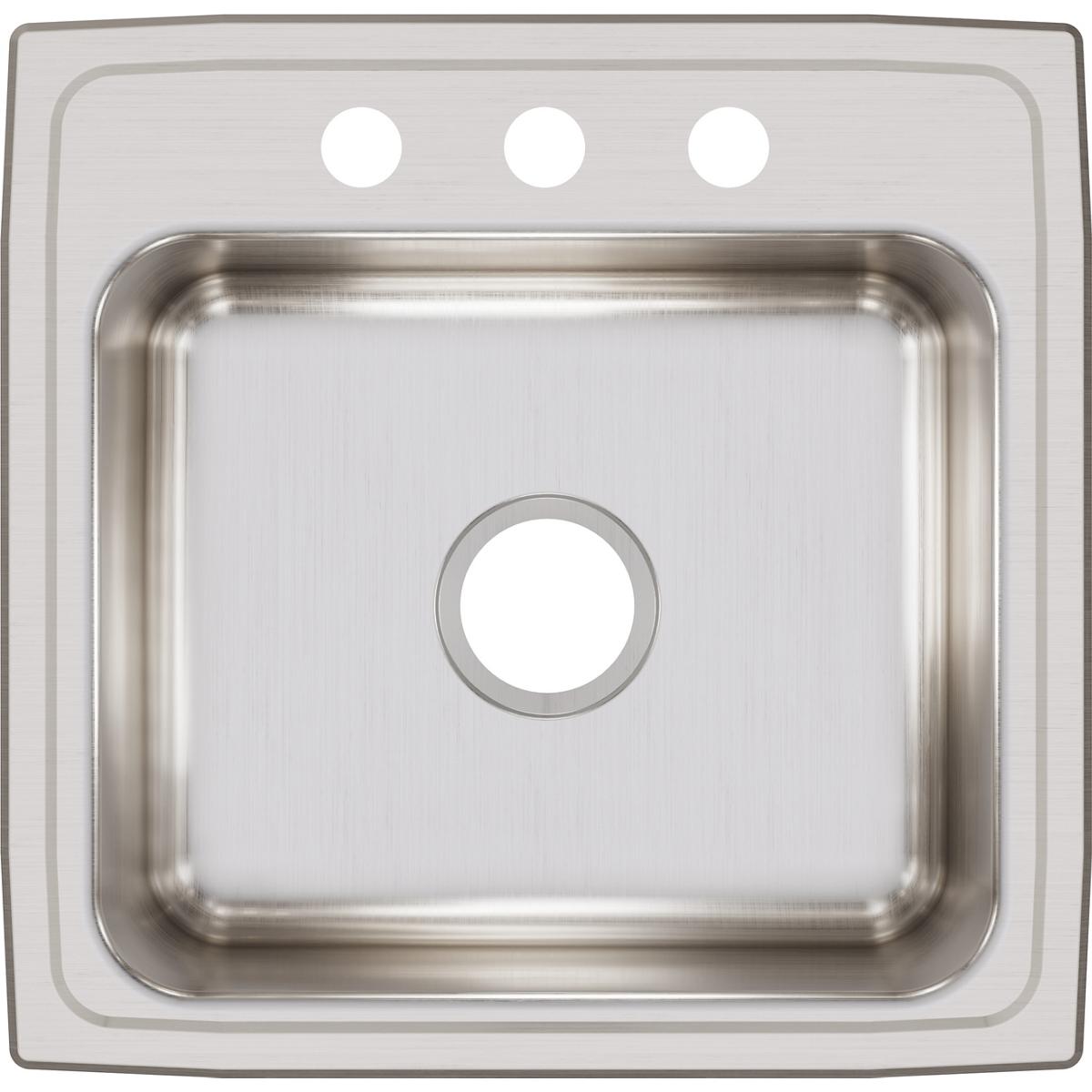 Elkay Lustertone Classic 20" Stainless Steel Kitchen Sink, Lustrous Satin, LR19193
