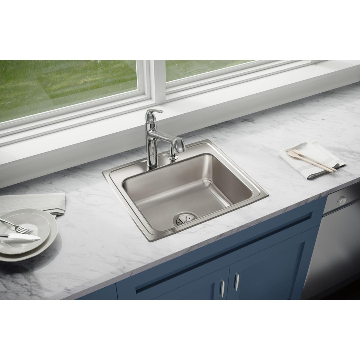 Elkay Lustertone Classic 22" Stainless Steel Kitchen Sink, Lustrous Satin, LR22194 - The Sink Boutique