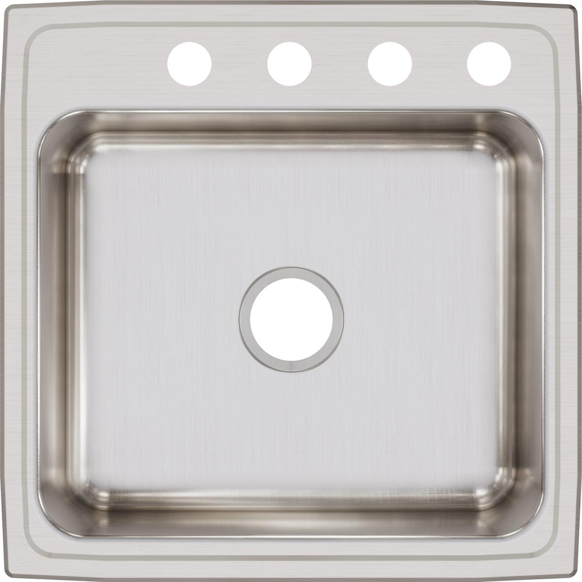 Elkay Lustertone Classic 22" Stainless Steel Kitchen Sink, Lustrous Satin, LR22224