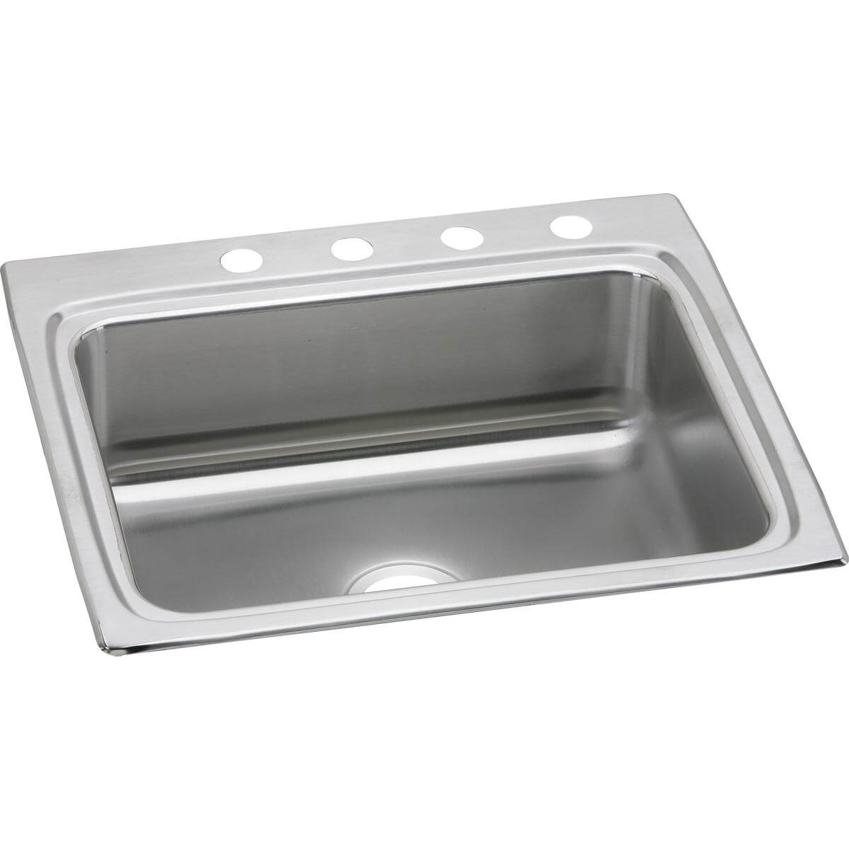 Alternate Image for Elkay Lustertone Classic 25" Stainless Steel Kitchen Sink, 18 Gauge, Lustrous Satin, 4 Faucet Hole, LR25224