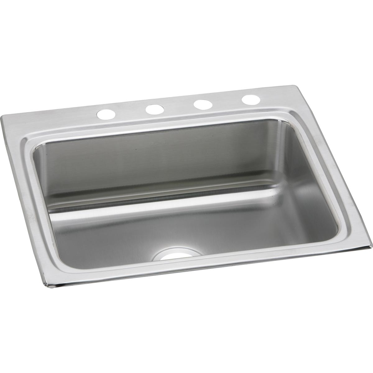 Alternate Image for Elkay Lustertone Classic 25" Stainless Steel Kitchen Sink, 18 Gauge, Lustrous Satin, 2 Faucet Hole, LR25222