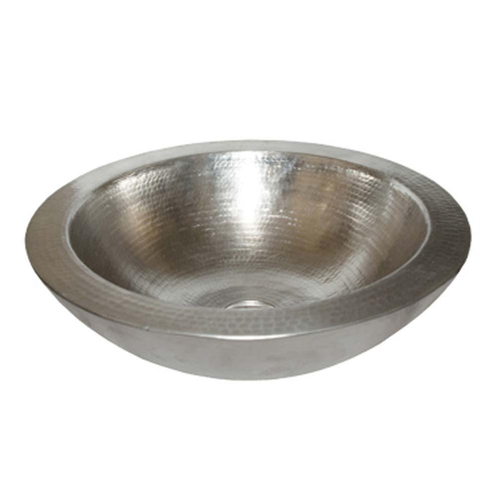 Native Trails Laguna 16" Round Nickel Bathroom Sink, Brushed Nickel, CPS555
