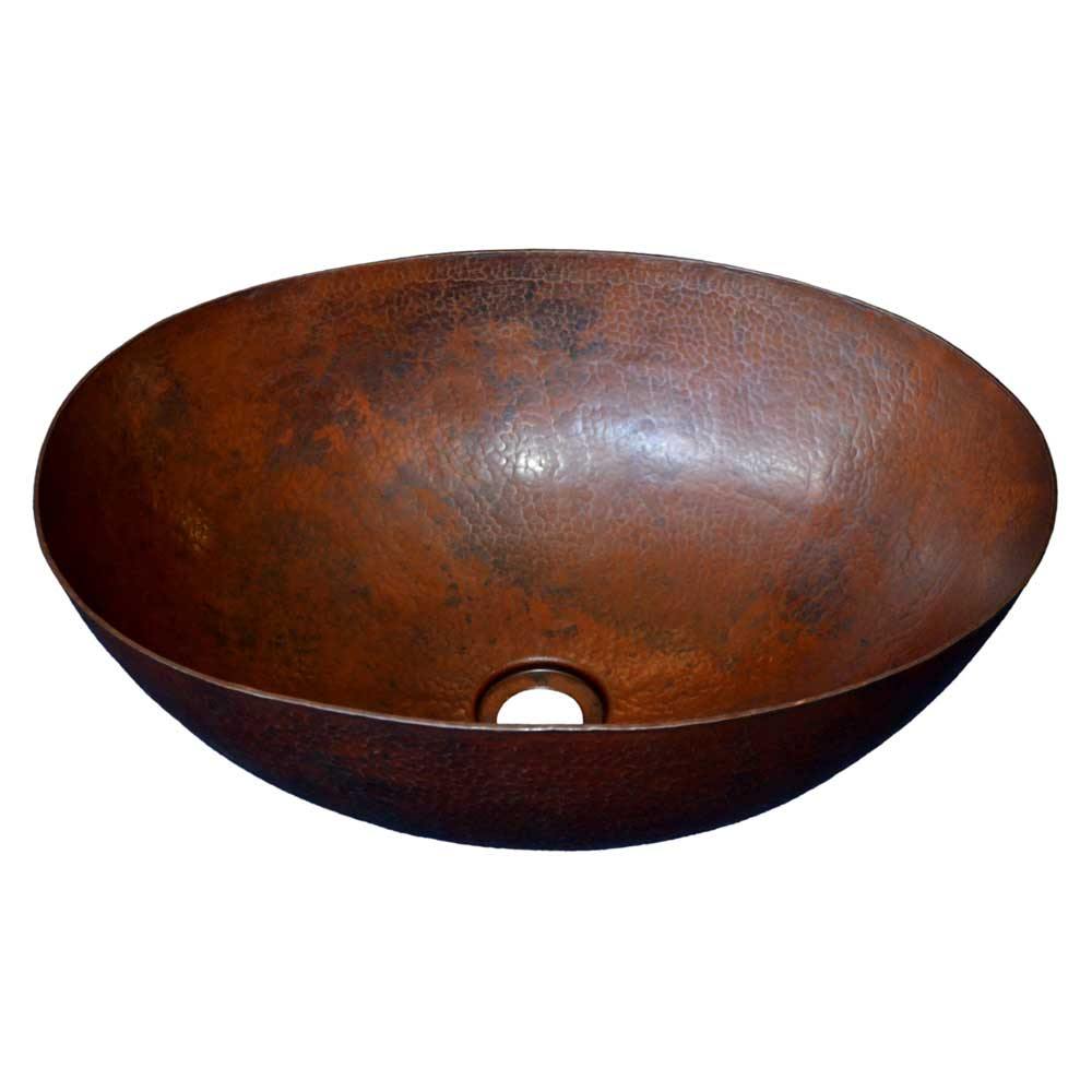Alternate Image for Native Trails Maestro 17" Oval Copper Bathroom Sink, Antique Copper, CPS269