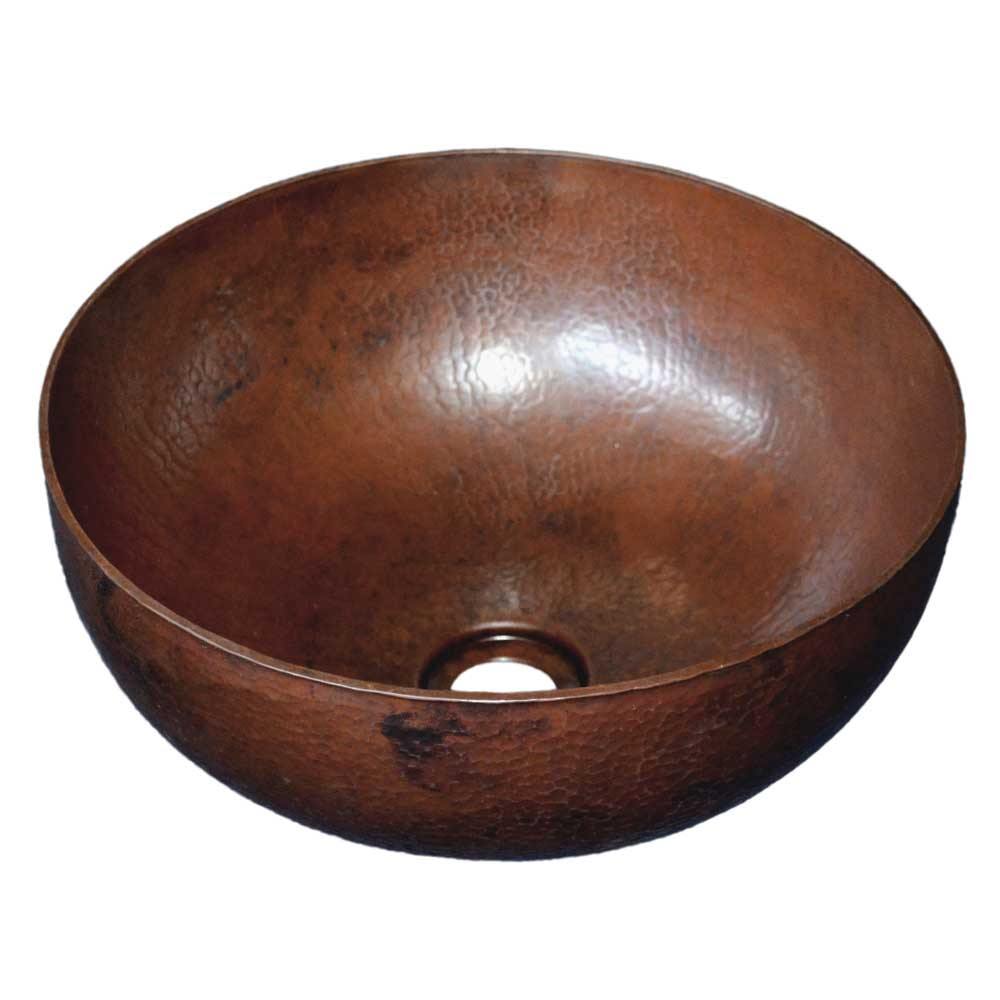Native Trails Maestro 13" Round Copper Bathroom Sink, Antique Copper, CPS266