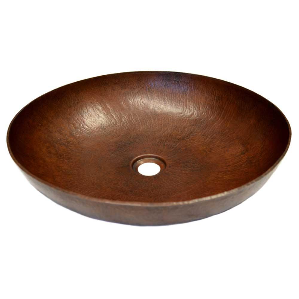 Native Trails Maestro 17" Round Copper Bathroom Sink, Antique Copper, CPS284