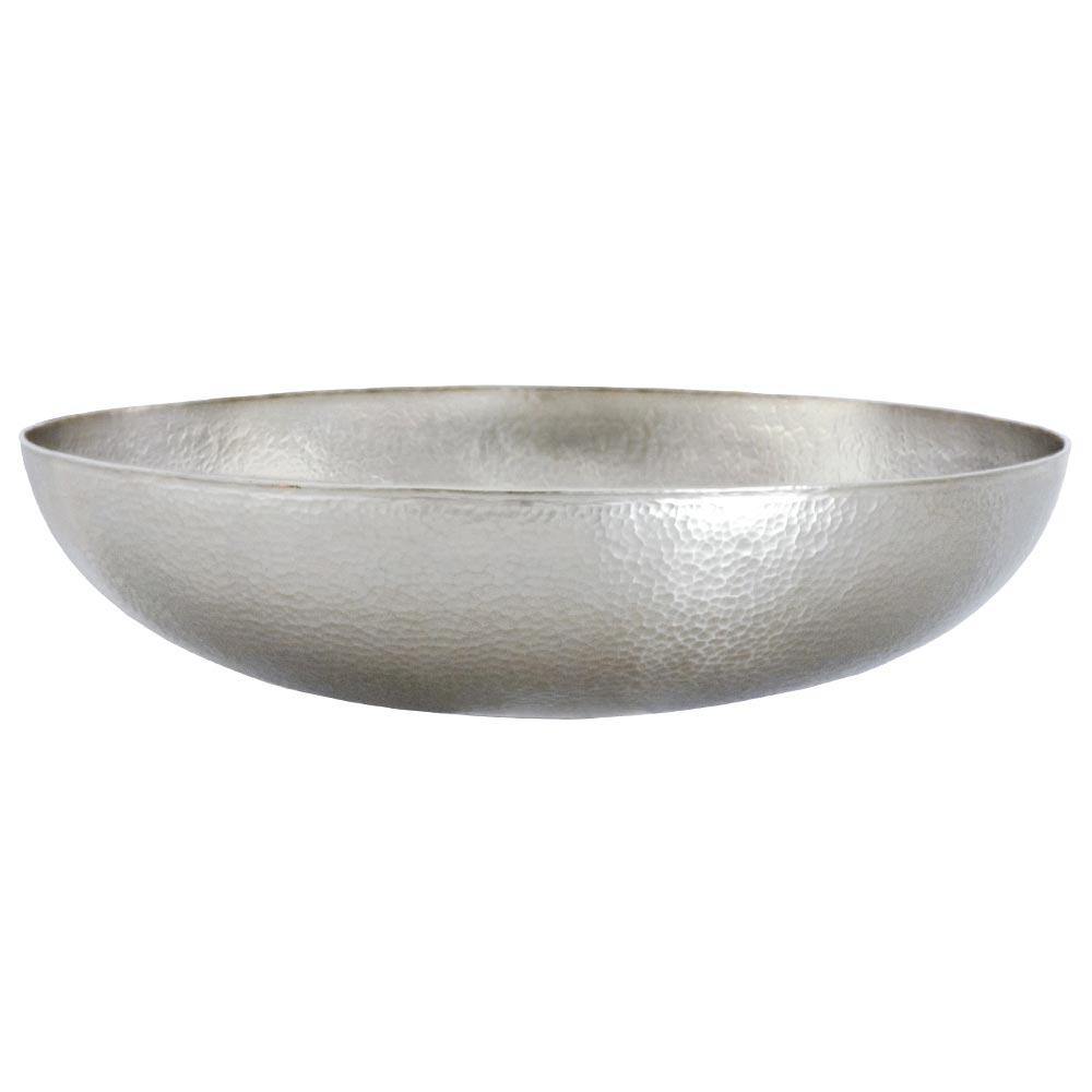 Native Trails Maestro 17" Round Nickel Bathroom Sink, Brushed Nickel, CPS584