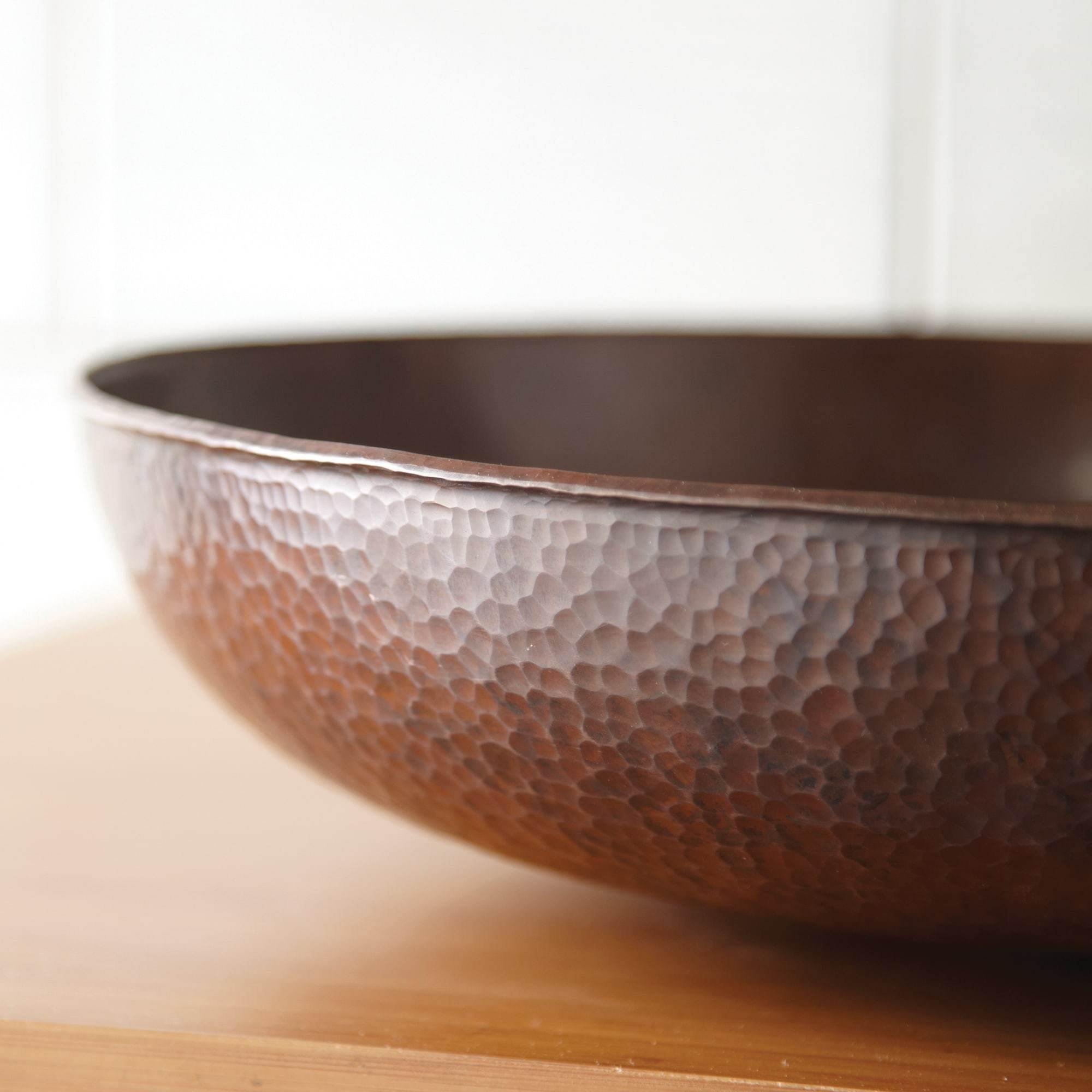 Native Trails Maestro 15" Round Copper Bathroom Sink, Antique Copper, CPS283