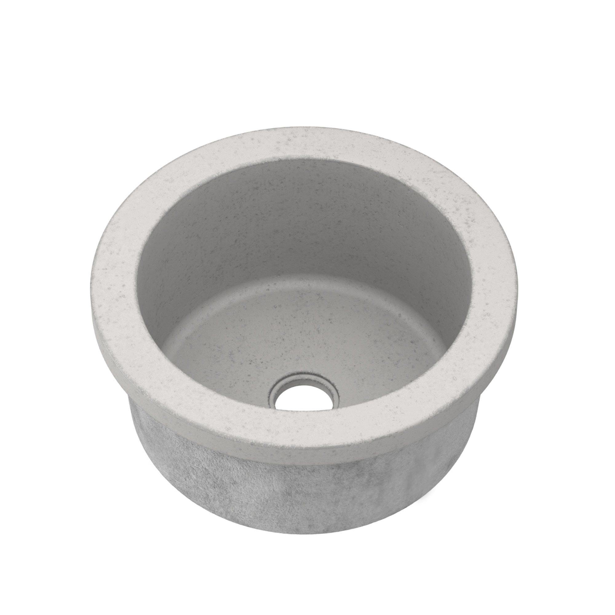Native Trails Malibu 14" NativeStone Concrete Bar/Prep Sink, Ash, NSB1407-A