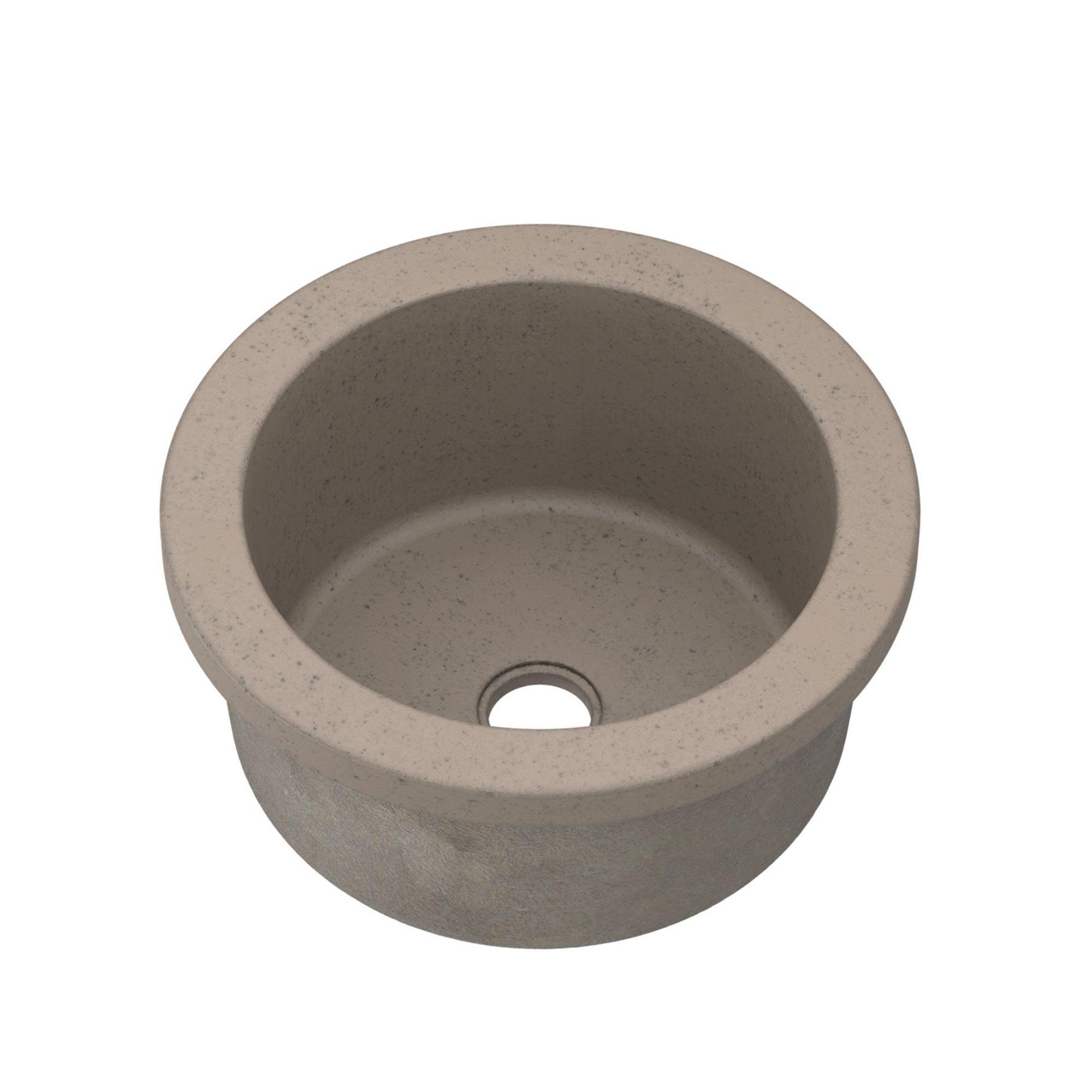 Native Trails Malibu 14" NativeStone Concrete Bar/Prep Sink, Earth, NSB1407-E