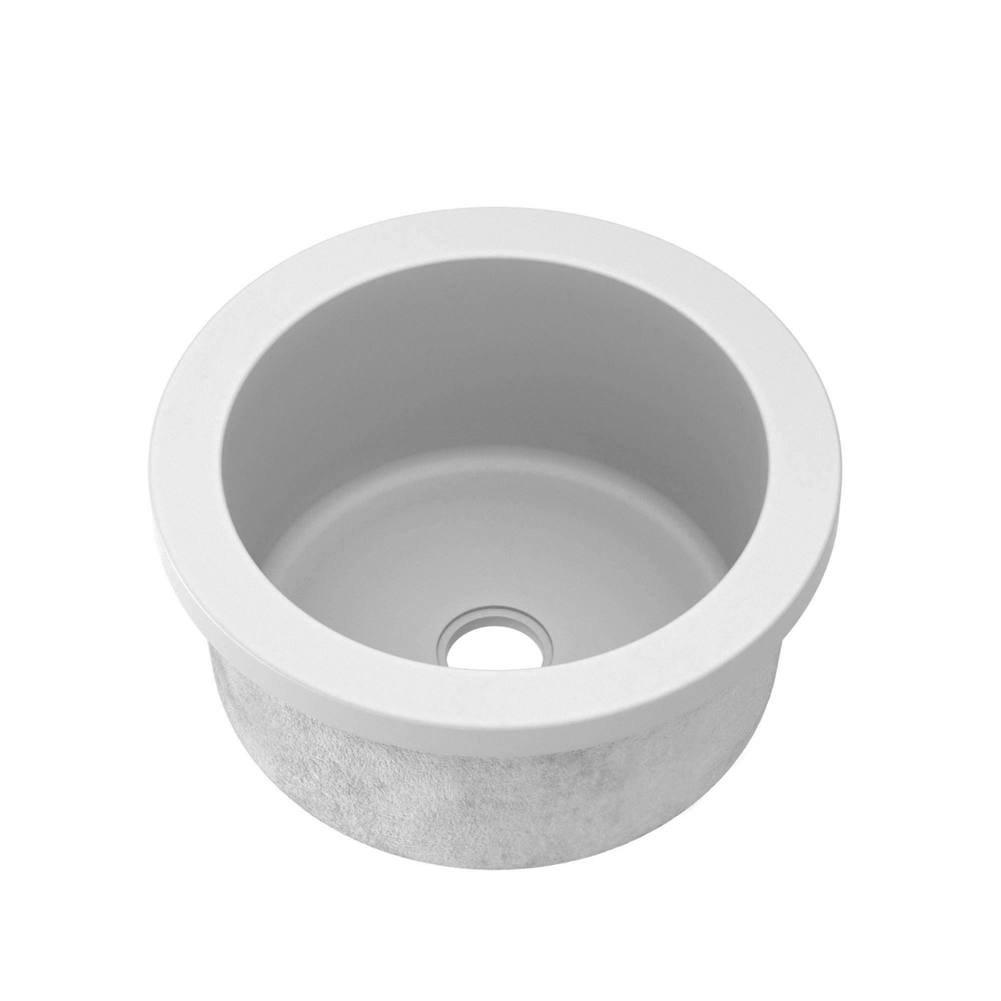 Native Trails Malibu 14" NativeStone Concrete Bar/Prep Sink, Pearl, NSB1407-P