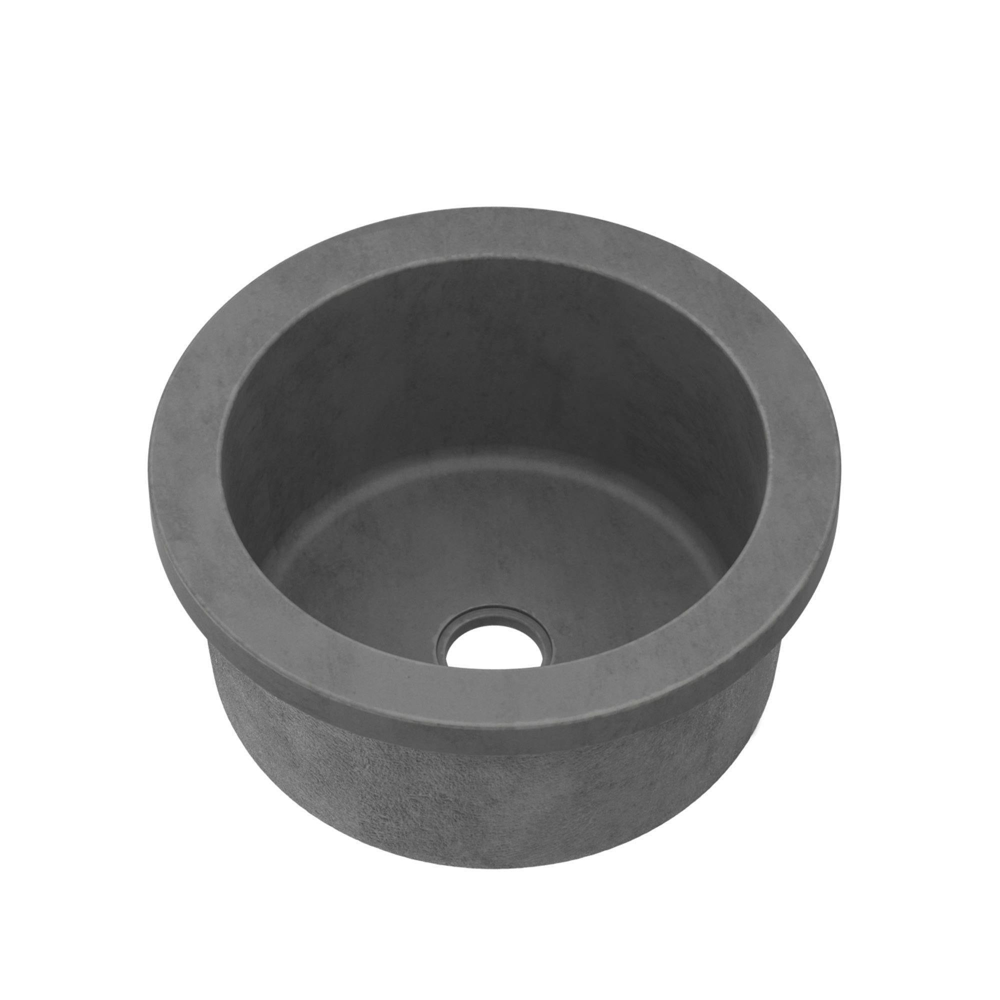 Native Trails Malibu 14" NativeStone Concrete Bar/Prep Sink, Slate, NSB1407-S