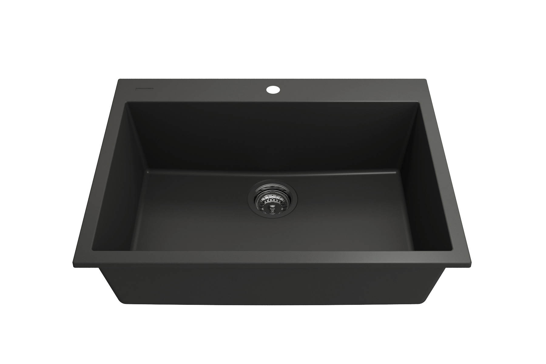 Alternate Image for BOCCHI Campino Uno 27" Dual Mount Granite Kitchen Sink Kit, Matte Black, 1634-504-0126