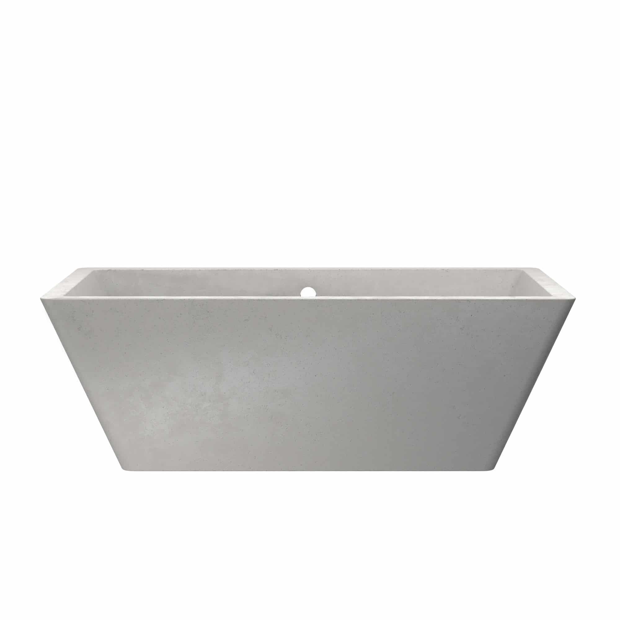 Alternate Image for Native Trails 66" NativeStone Concrete Mendocino Bathtub, Ash, NST6634-A
