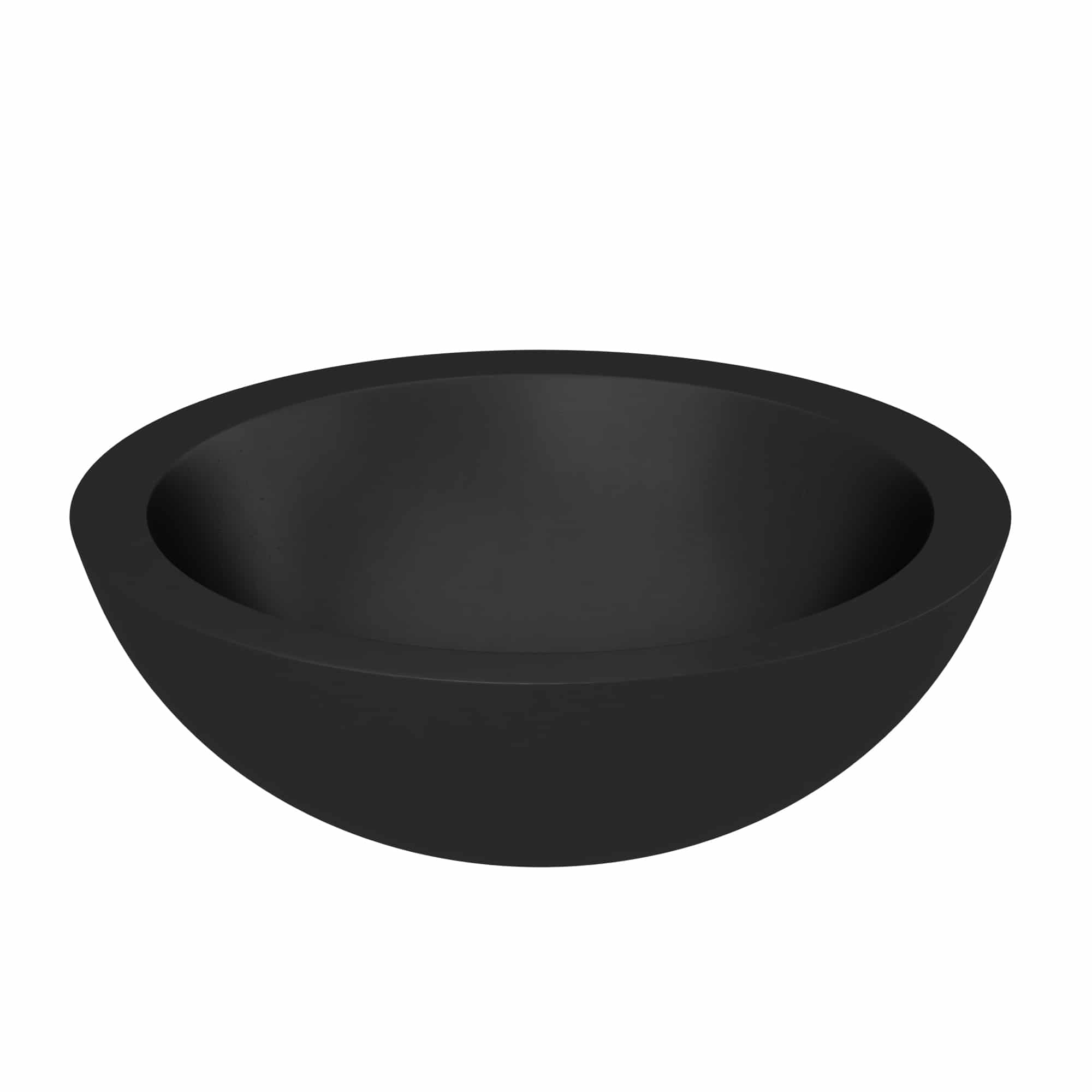Native Trails Morro 17" Round NativeStone Concrete Bathroom Sink, Charcoal, NSL1705-C