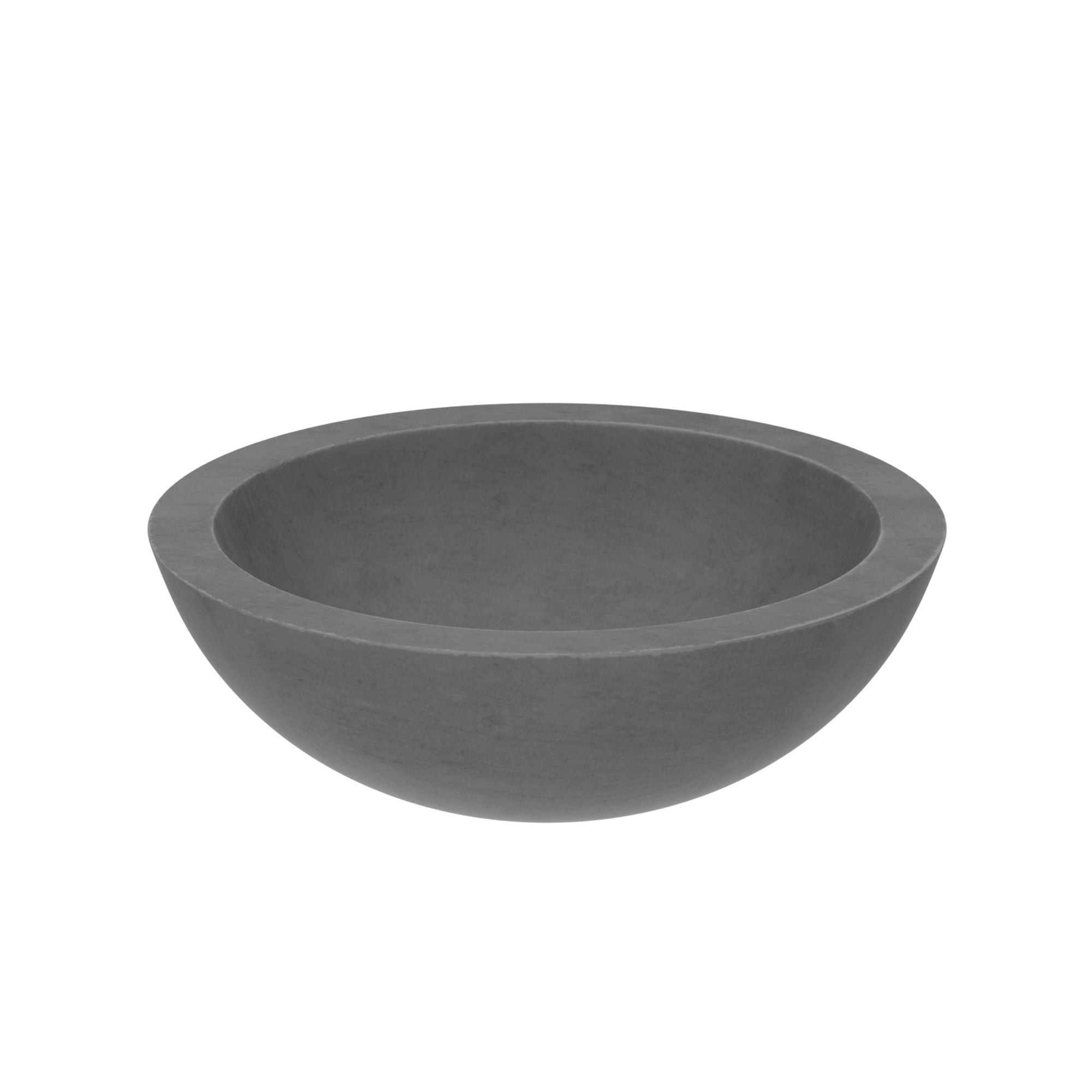 Native Trails Morro 17" Round NativeStone Concrete Bathroom Sink, Slate, NSL1705-S