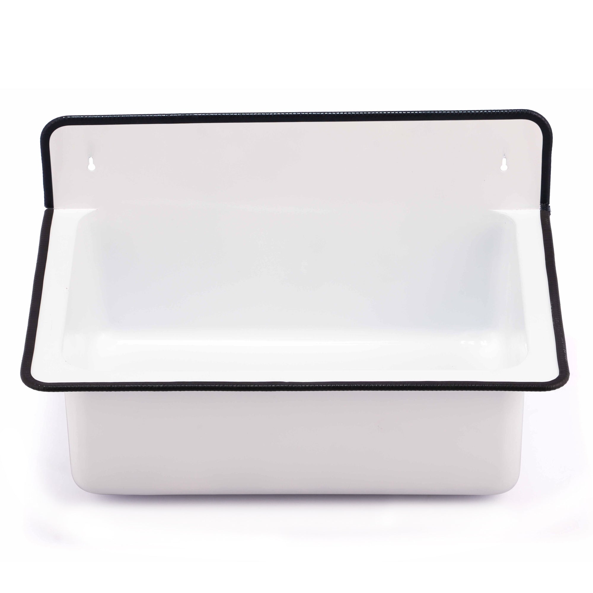 Nantucket Sinks Anchor 20" Wallmount Iron Utility Sink with Accessories, White/White, NS-ACBS20-WW