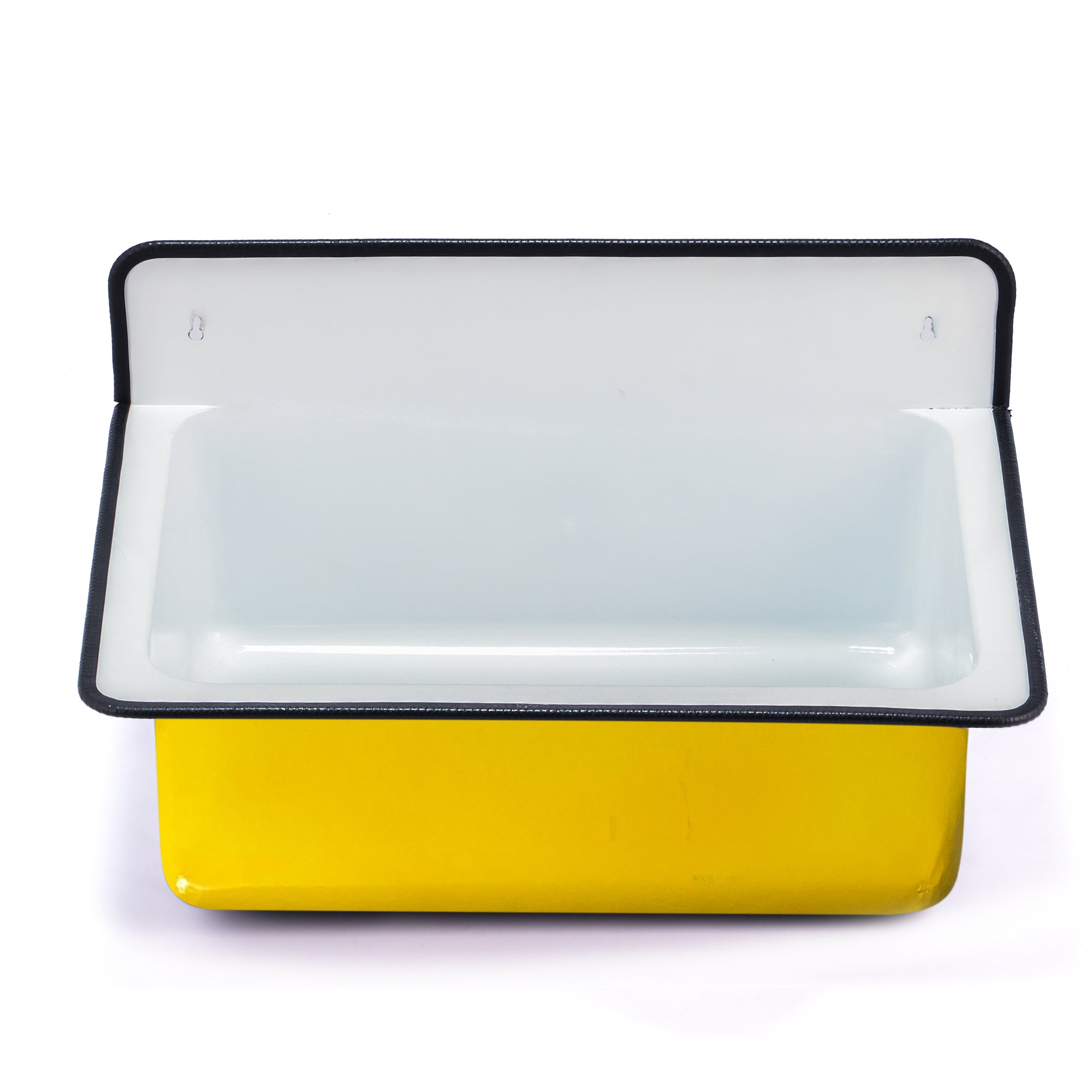 Nantucket Sinks Anchor 20" Wallmount Iron Utility Sink with Accessories, Yellow/White, NS-ACBS20-YLWW